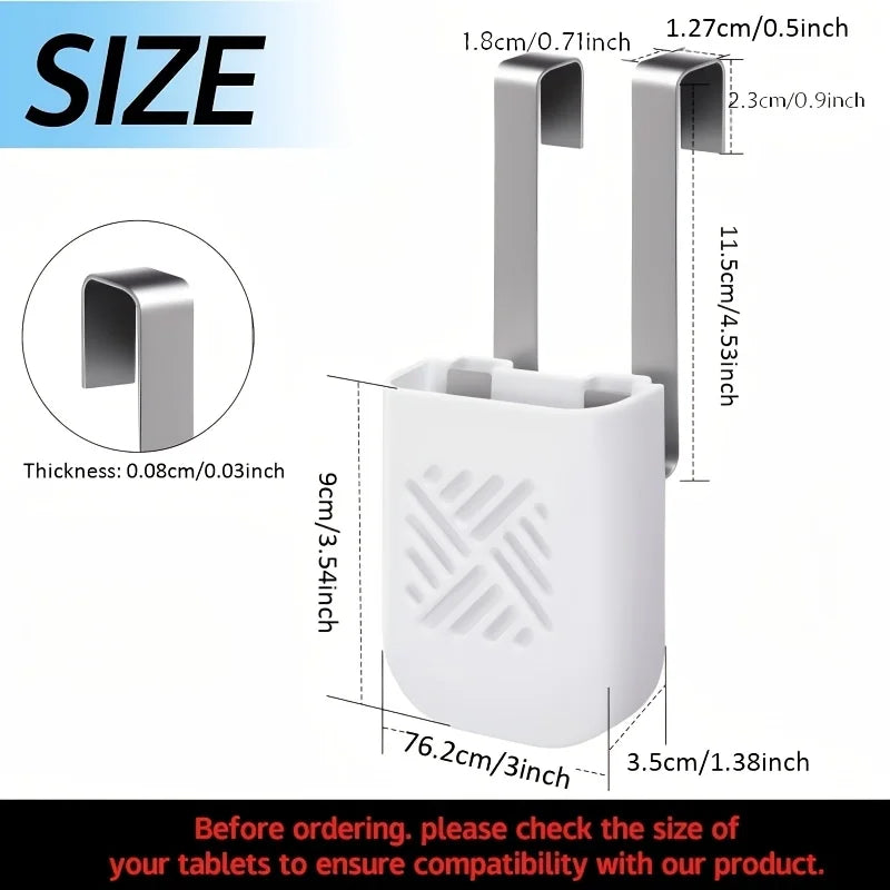 Hanging Toilet Solid Dispenser Stainless Steel Bracket Tablet Storage
