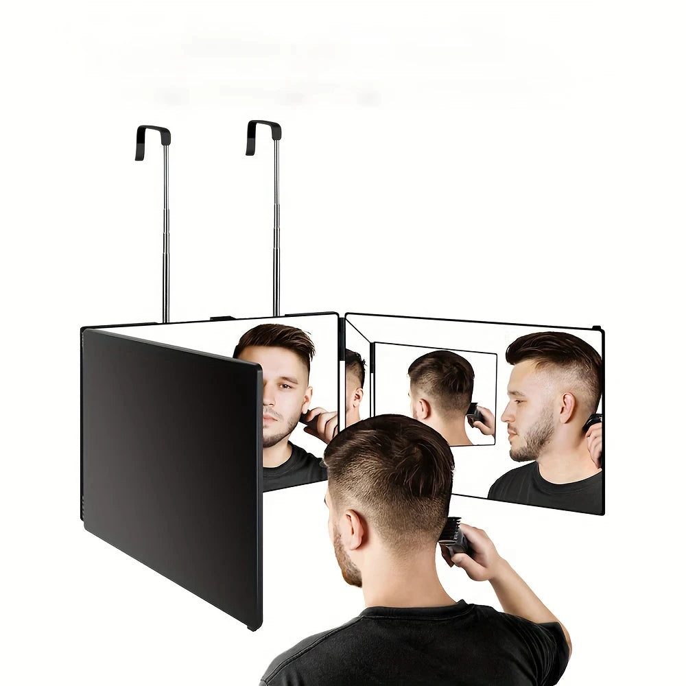 Folding Cosmetic Mirror Retractable Adjustable Hanging Triple HD