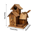 Squirrel Feeder Wooden Outdoor Three Room Chipmunk Feeding Station