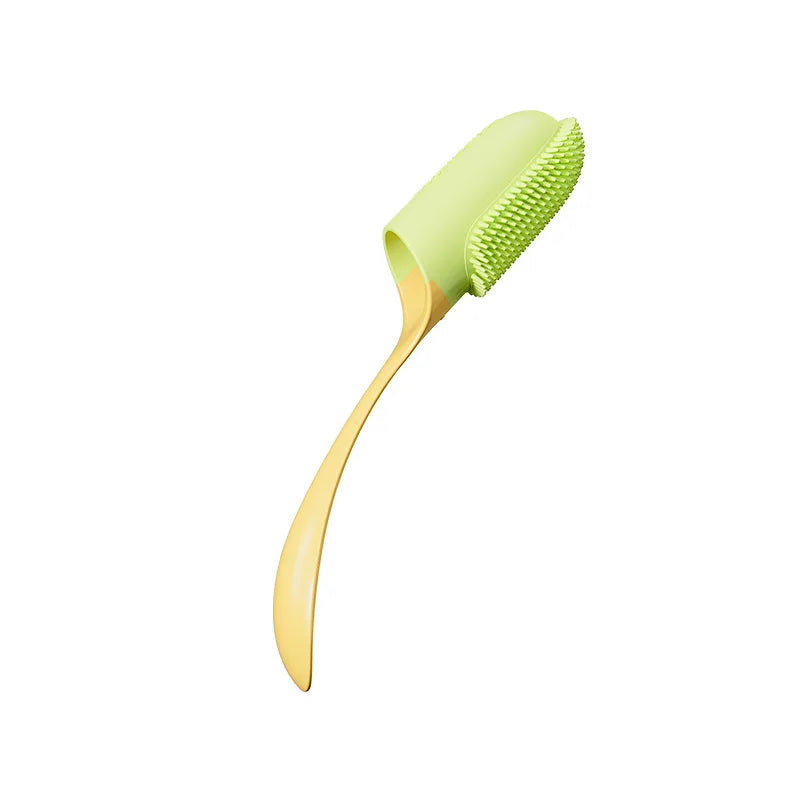 Dog Toothbrush Cleaning Finger Dogs Food Grade Silicone Cats Dental Zpaxo YELLOW