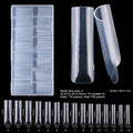 Coffin Shape Sandwich Nail Forms Natural Clear Almond Art Tips Zpaxo 100-