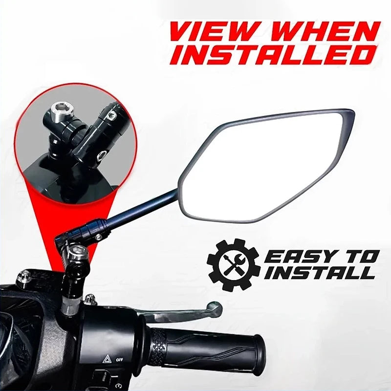 CNC Motorcycle Mirror Folding Mechanism – 360° Adjustable Universal