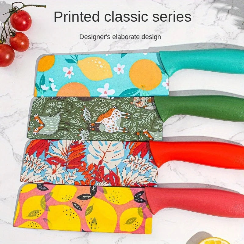 Stainless Steel Santoku Knife Pattern Design Blade Utility Paring