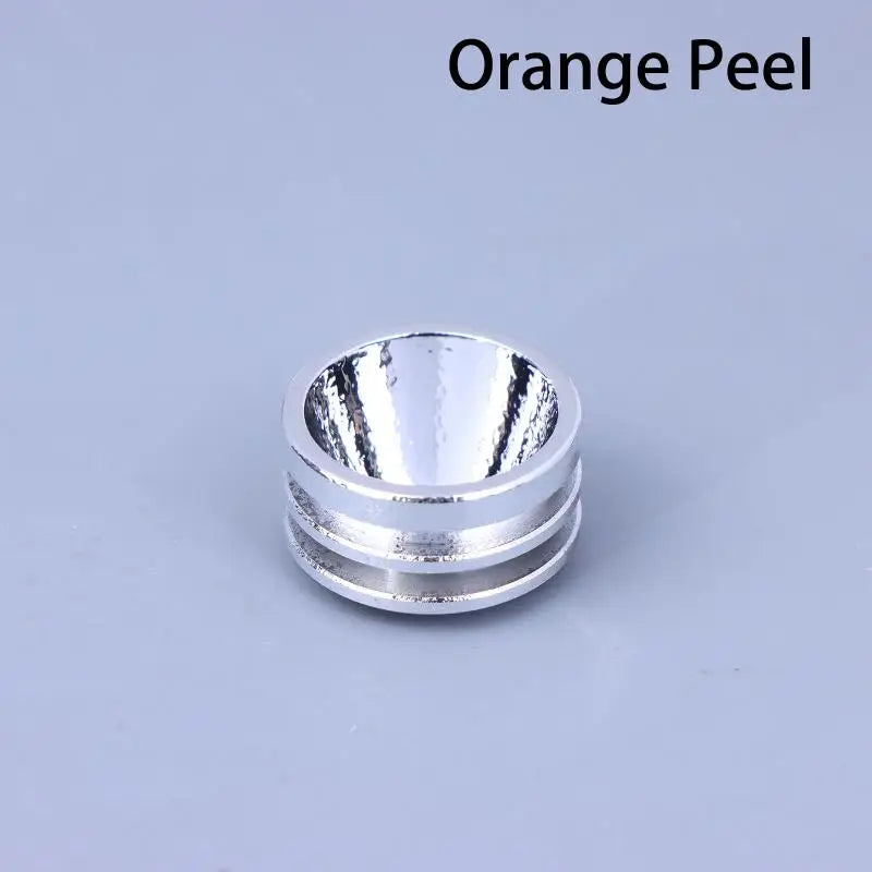 1Pc Metal S5 20mm Smooth Reflector Flashlight Reflective Cup Reflector Bow Smooth Orange Peel LED Hole 7mm Zpaxo A1