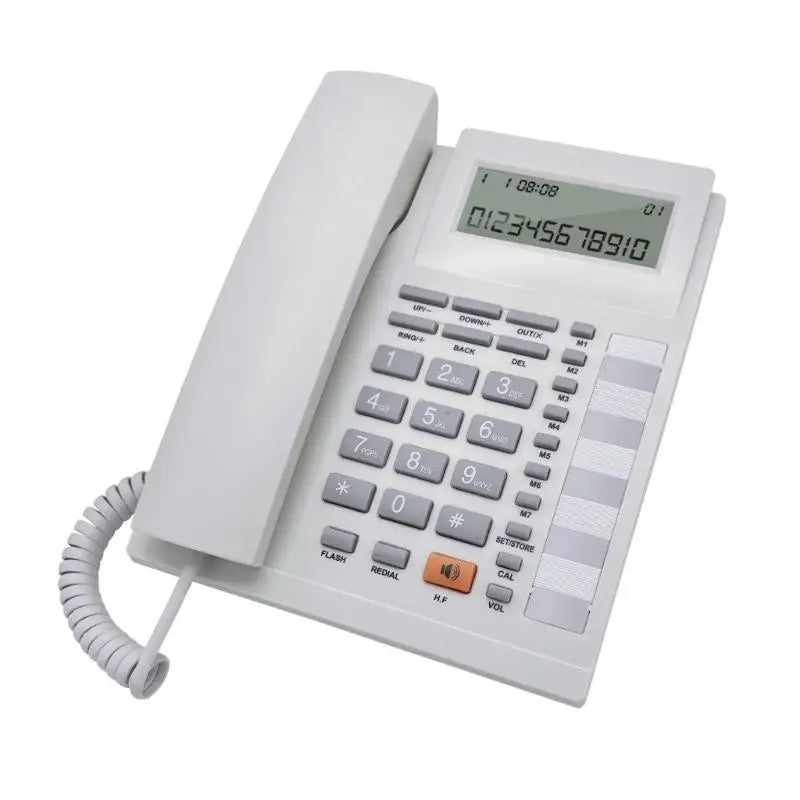 652F Landline Telephone Desktop Fixed Caller Front Desk Zpaxo White CN