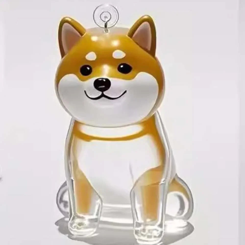 Dog Shape Hair Storage Box Transparent DIY Handmade Pet Keychain Zpaxo Shiba Inu
