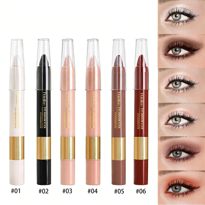 6 Eye Shadow Stick Durable Shining Pearly Natural Makeup