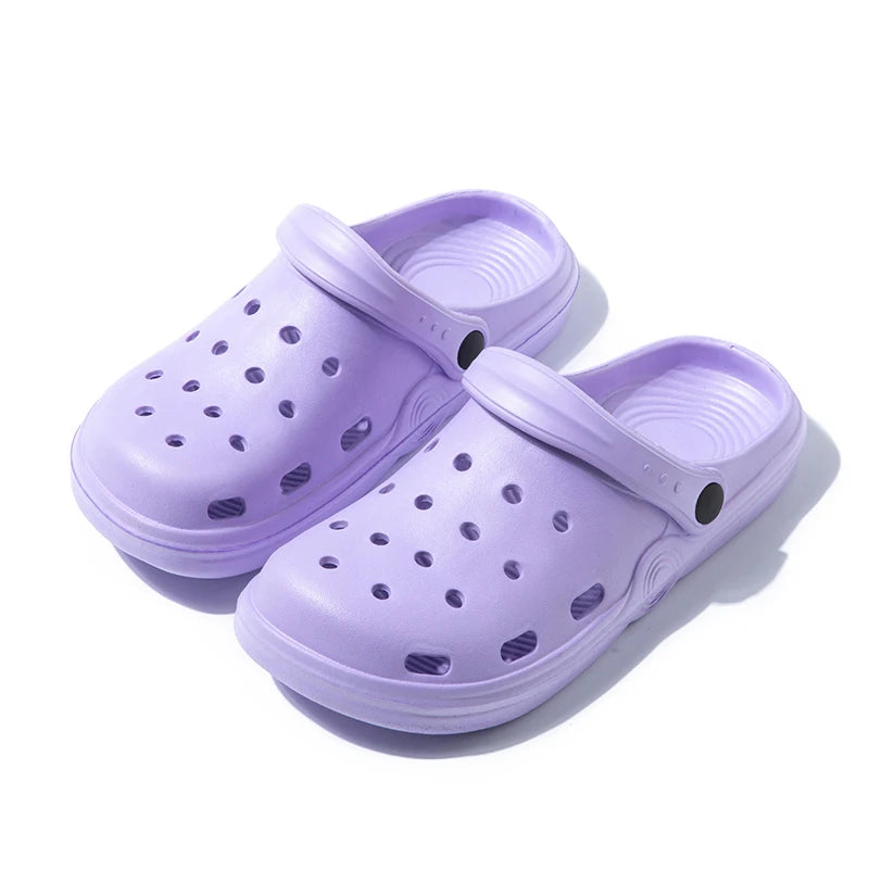 Women Clogs Summer Female Sandals Thick Bottom Home Slides Soft EVA Zpaxo purple-A 36-37