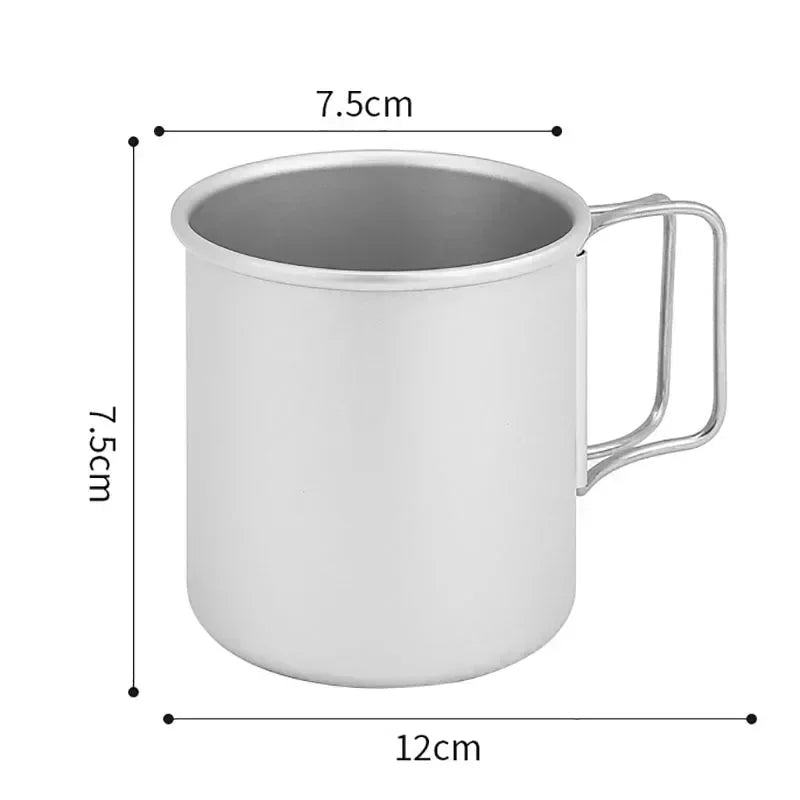 Hot 300ML Camping Mug Aluminium Alloy Folding Cup Hike Mug Ultra-Light Camping Travel Water Cup Outdoor Camping Cookware taza Zpaxo