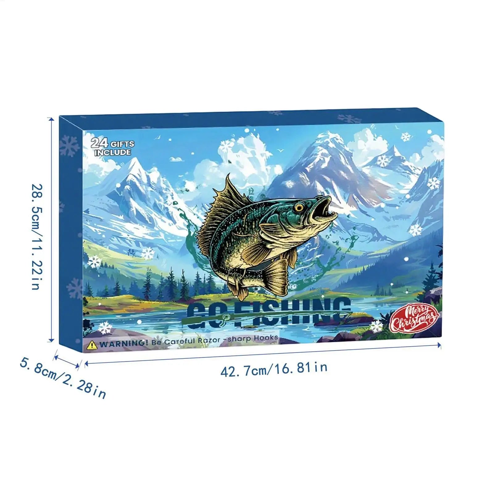 Fishing Advent Calendar 2025 24 Day Christmas Countdown Box