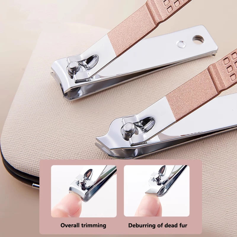 Nail clipper set - suitable for both men and women. Household nail scissors and clippers for nail filing. Ear pick for ear clean Zpaxo