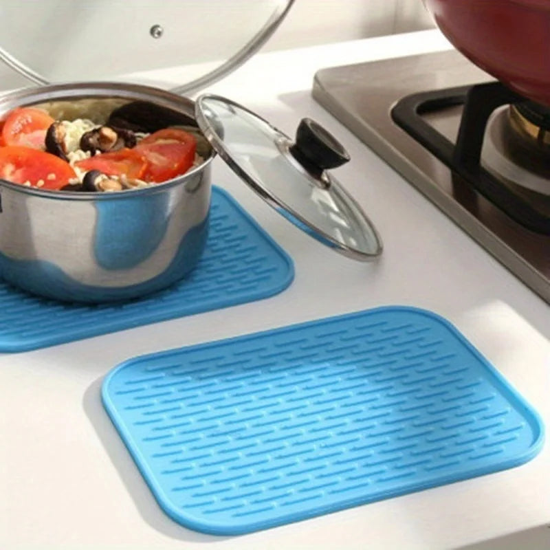 Pot Mats Silicone Placemats Coasters Creative Coffee Mats, Countertop Heat-Resistant Mats, Plate Mats, Heat-Insulating Pot Mats Zpaxo