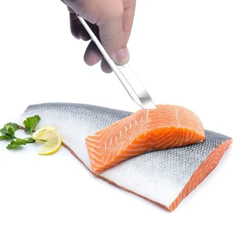 Kitchen Accessories Stainles Fish Scales Scraping Graters Fast Remove Fish Cleaning Peeler Scraper Fish Bone Tweezers Tool Gadge Zpaxo