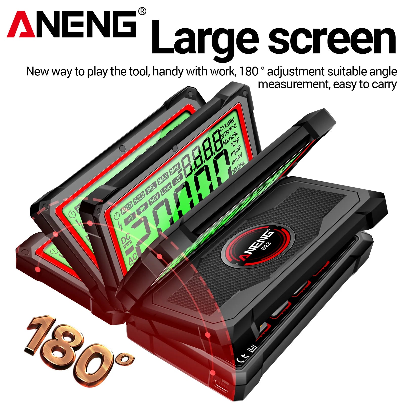 Automotive Maintenance Multimeter ANENG 623 20000 Count Speed Duty
