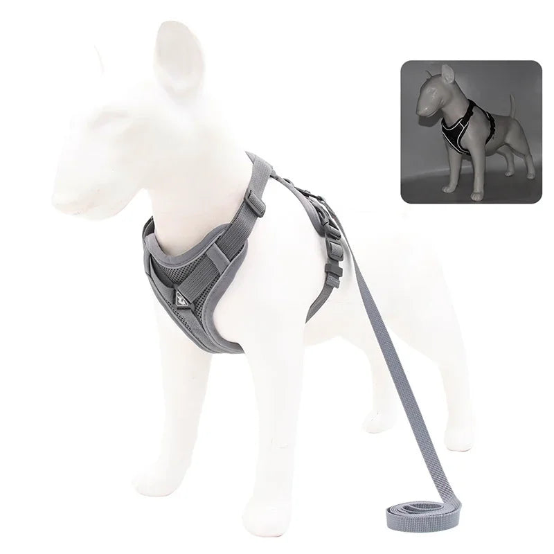 No Pull Dog Harness Leash Adjustable Pet Vest Small Dogs Cats