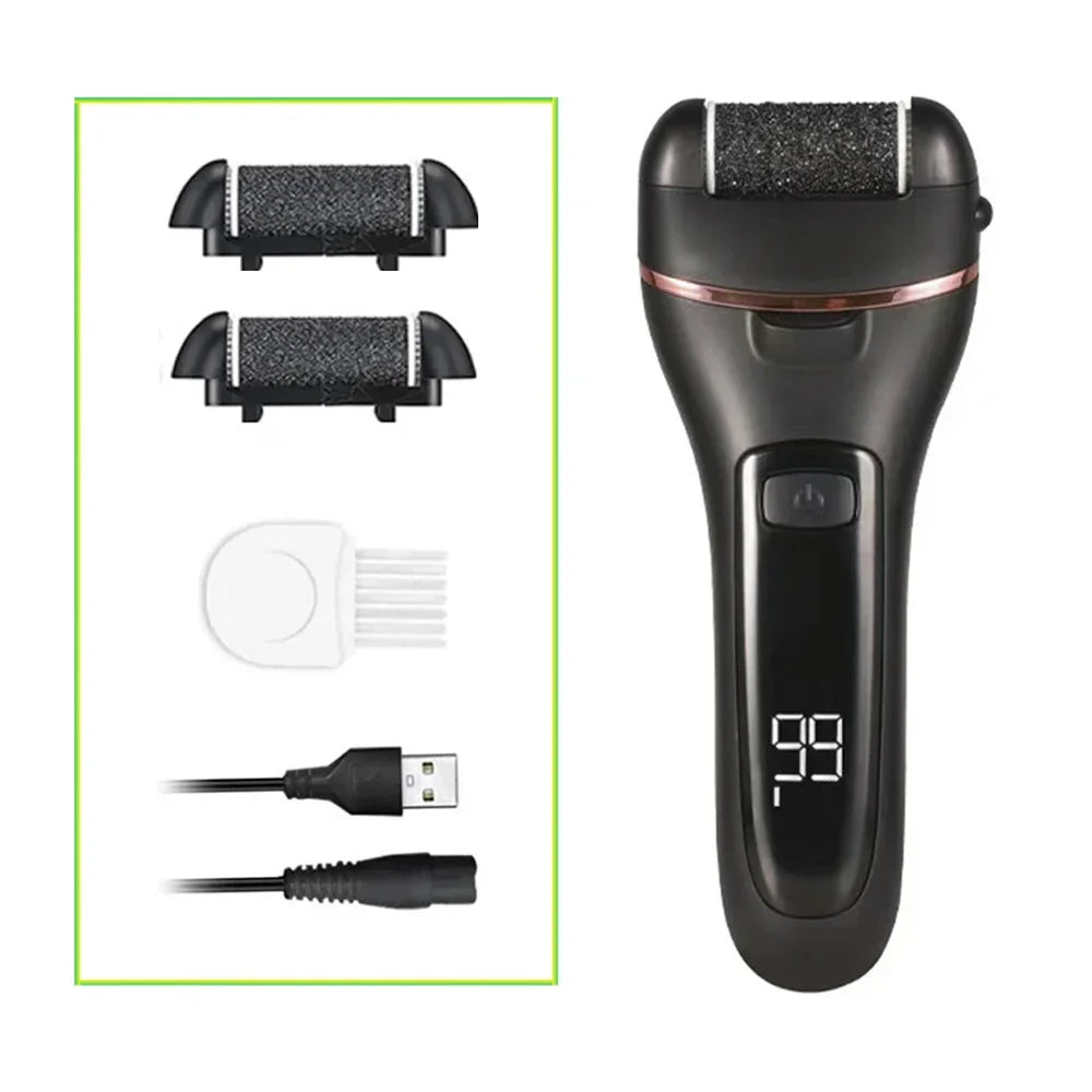 Electric Foot Callus Remover – 18-in-1 Rechargeable Pedicure Kit Electric Callus Remover Zpaxo FT001-Black