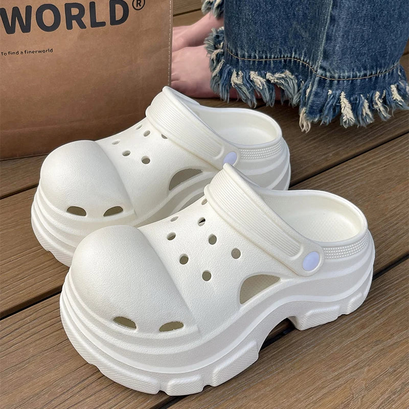 SHAJI Ladies Cloud Clogs Summer Platform Non Slip Sandals Fashion