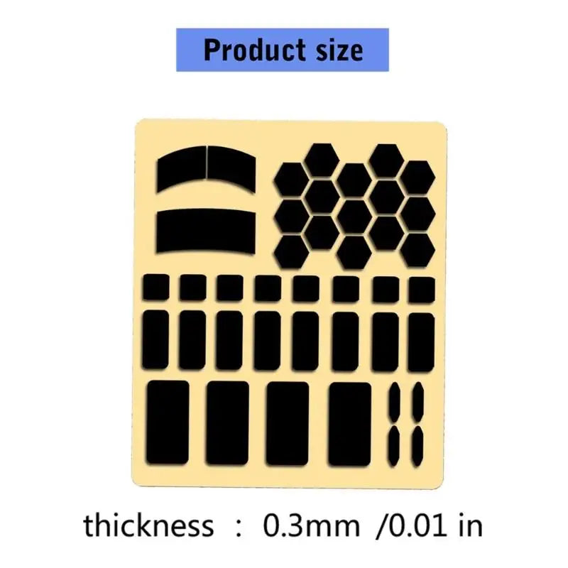 652F Easy Installs Silicone Anti Slip Mouse Stickers Resist Sweat and Provide Secure Handling Mouse Controller Set Zpaxo
