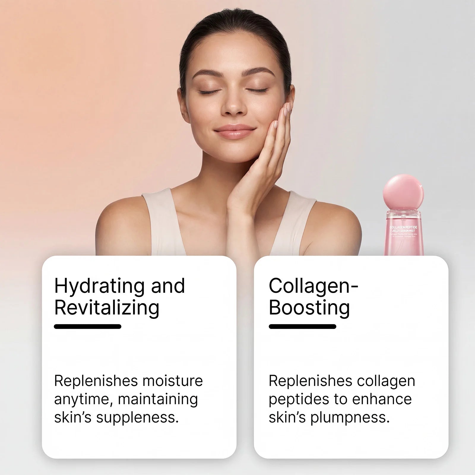 Collagen Peptides Jelly Serum Mist – Hydrating Face Spray Face Serum Spray Zpaxo