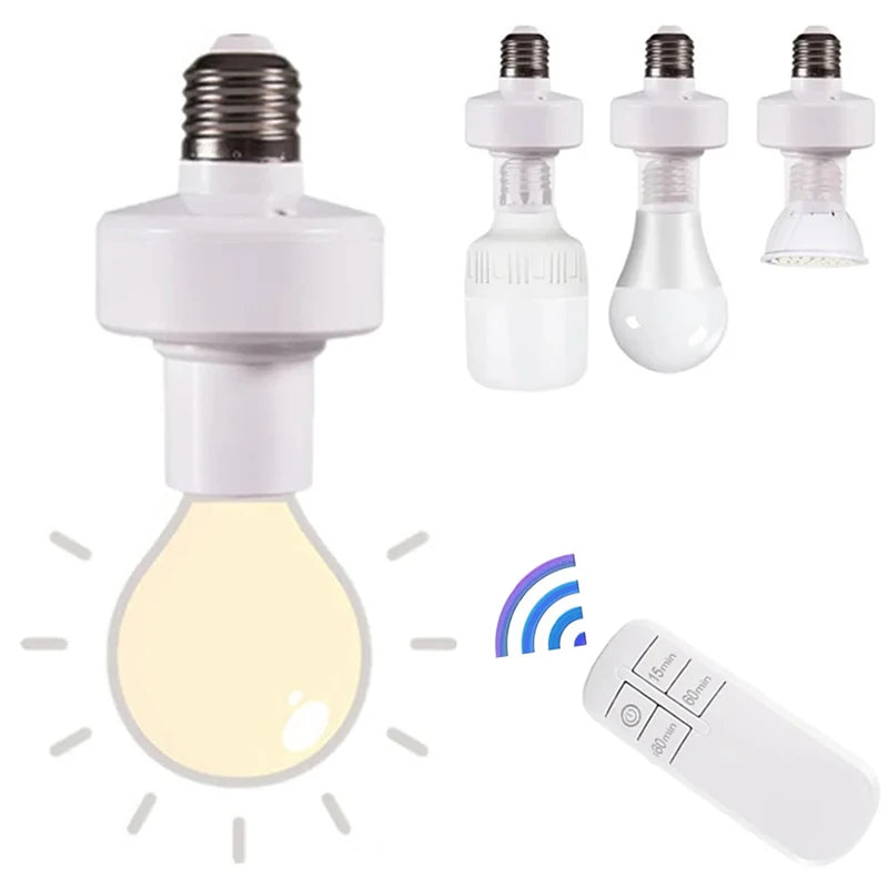 E27 Wireless Remote Control Light Socket Lamp Holder 20M Range For LED Bulbs Lamp Socket Wireless Light Switch Kit AC 110V 240V Zpaxo