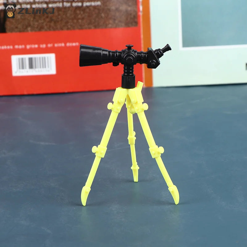 ▶2Pcs Doll Telescope Model Dollhouse Miniature Version Telescope Doll Home Decor Zpaxo