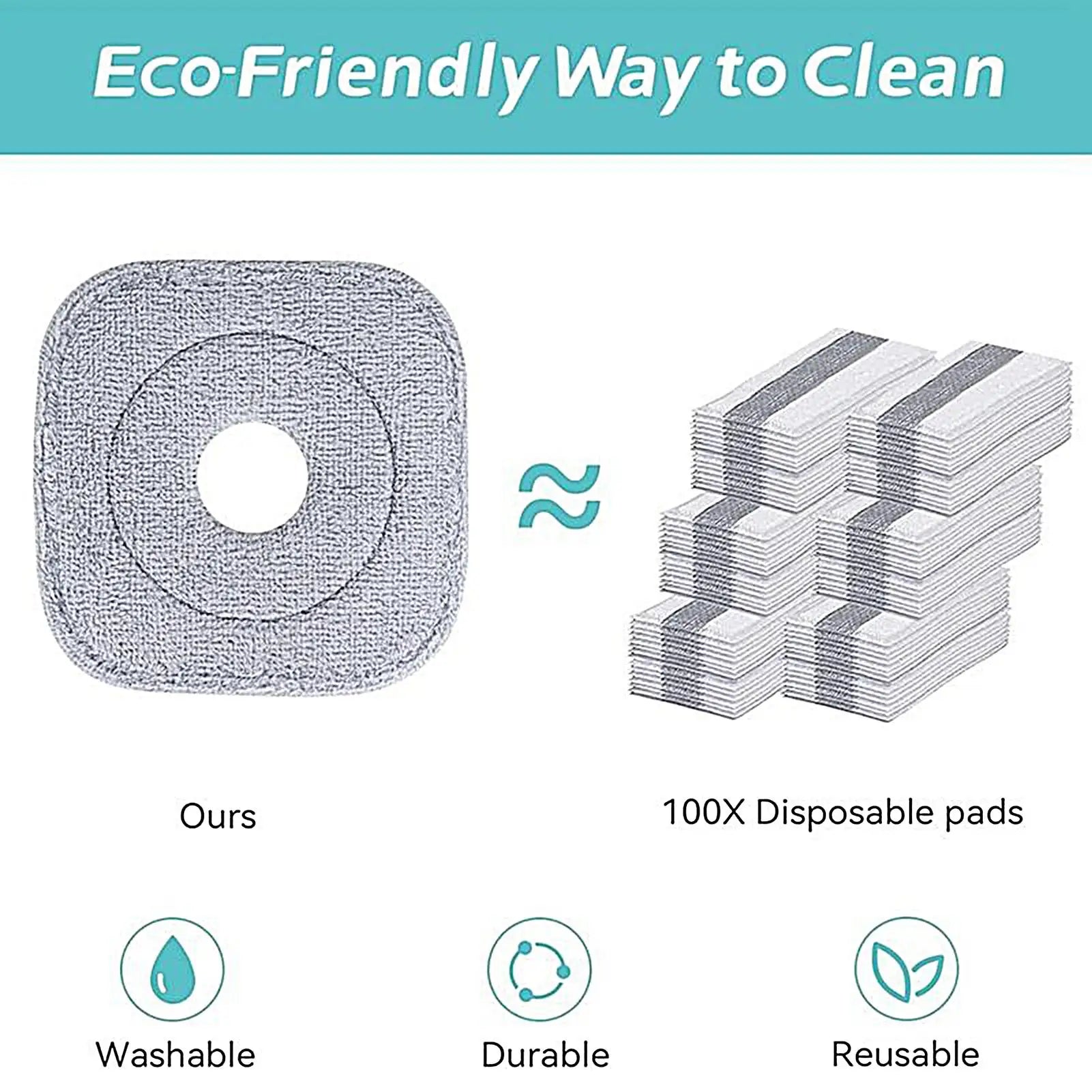Microfiber Mop Refills Replacement Pads Wet Dry Floor Cleaning