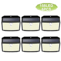 158 LED Solar Wall Lights Outdoor Security Light Motion Sensor Waterproof 3 Modes Courtyard Wall Lamp Garden Decor Garage Lamp Zpaxo 6pcs