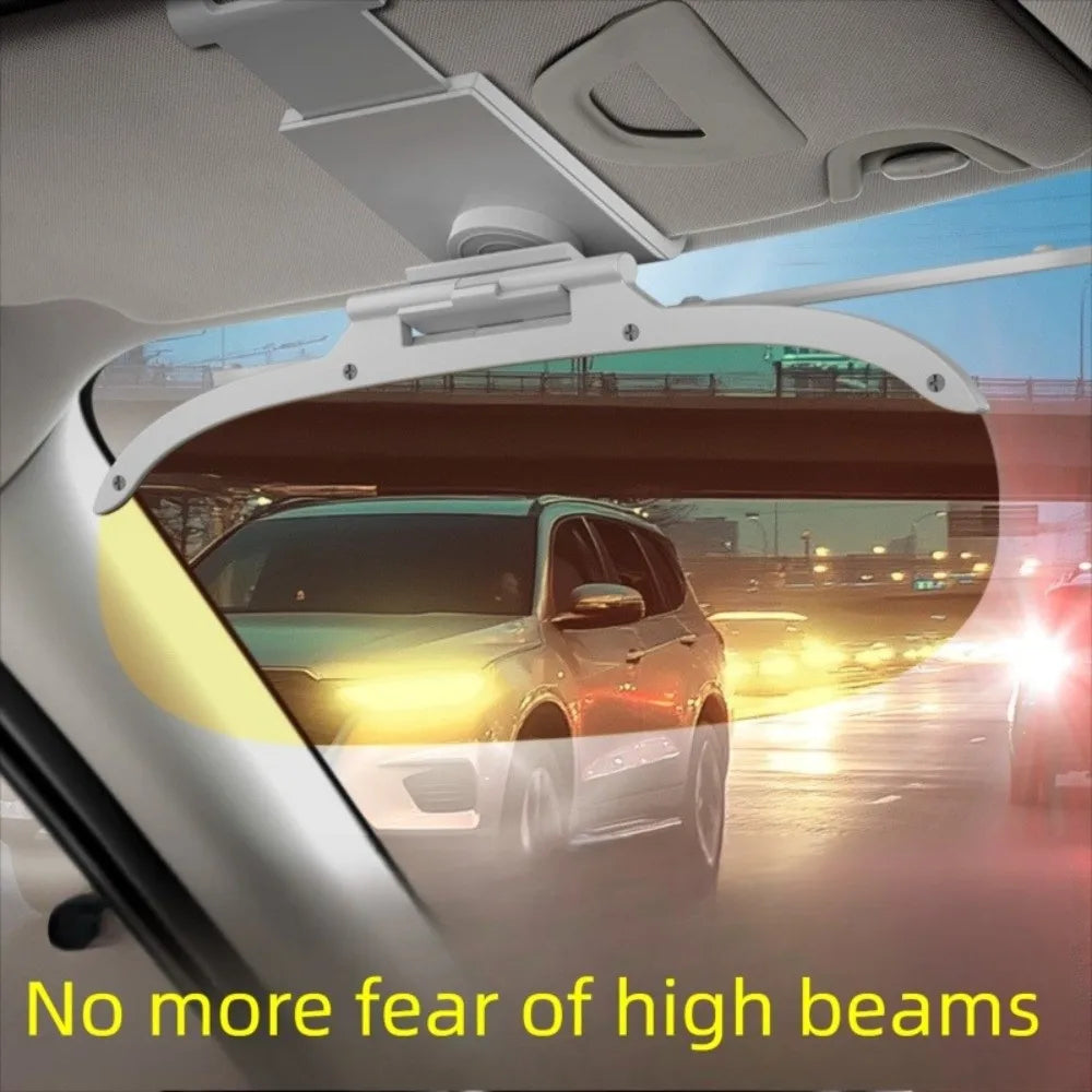 HD Car Sun Visor UV Fold Flip Down Anti Sunlight Dazzling Goggle Clear View Interior Mirrors Day Night Vision Driving Mirror Zpaxo