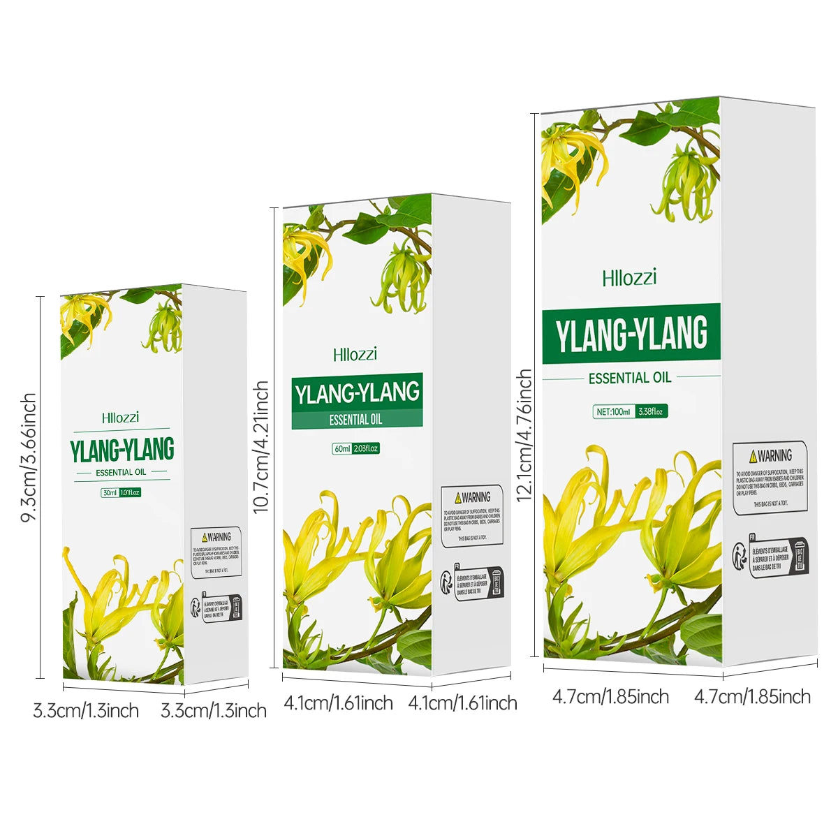 100ml/60ml/30ml Ylang Ylang essential oil For skin care, body care, hydration, long-lasting fragrance, multifunctional essential Zpaxo