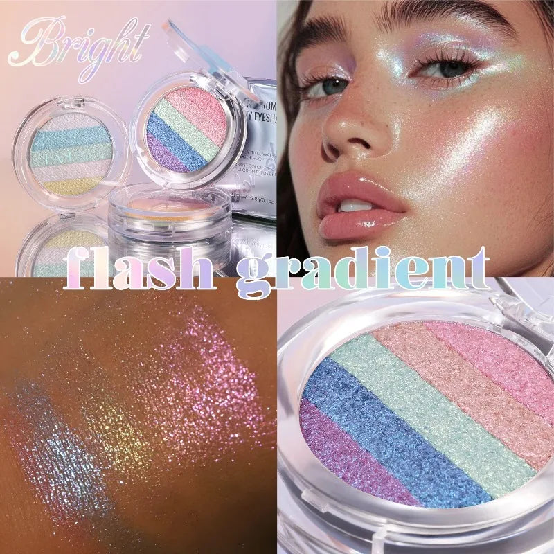 Colorful Chameleon Eyeshadow Palette Multipurpose Pressed Powder Eye