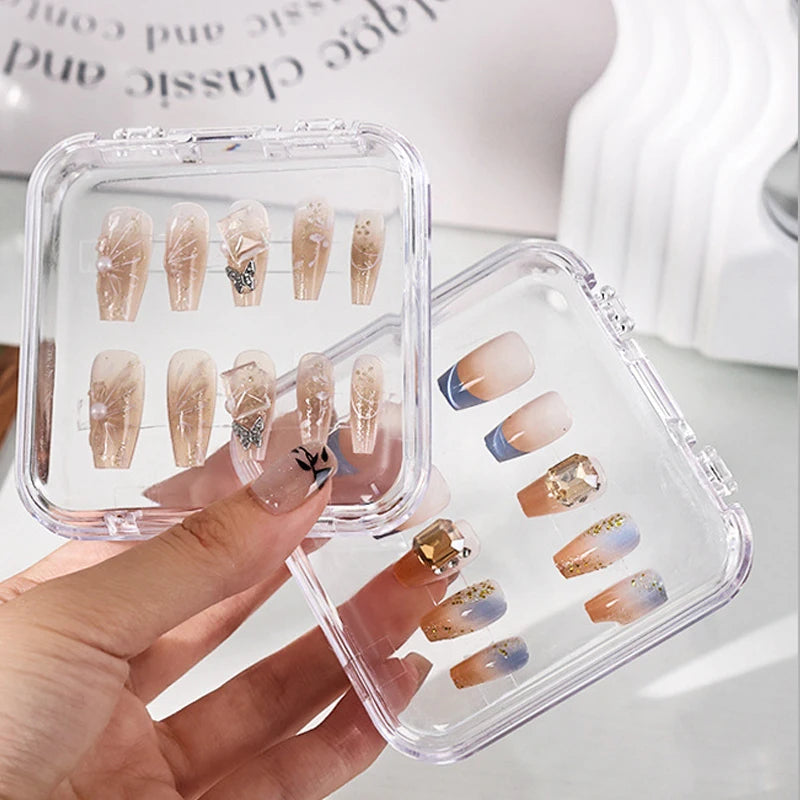 Armour storage box with flip cover, jewelry box, transparent nail art box, desk storage and display use Zpaxo