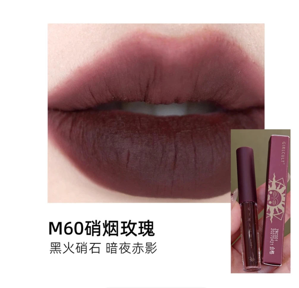 Girlcult Mini 500mg LIPSTICK Lip Cream Mud Travel Thin Matte Soft Zpaxo M60 0.5g