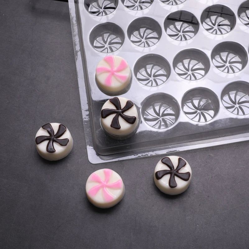 1Pc Transparent PET Chocolate Mold Jelly Candy Love Square Round Flower Creative Kitchen Dessert Pastry DIY Baking Tool Zpaxo