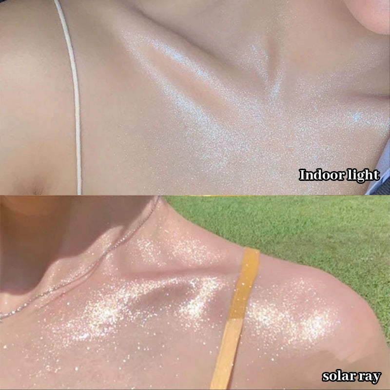 Liquid Highlighter Makeup Body Shimmer Oil Glitter Long Lasting Zpaxo
