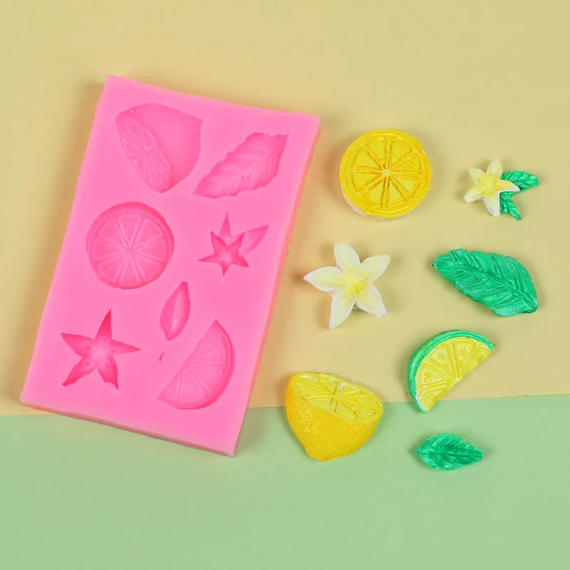 Lemon Fruit Silicone Mold Cake Decoration Fondant Chocolate Candy Gypsum Paste Dessert Cupcake Topper Baking Resin Mold Zpaxo