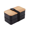 Lunch Box Meal Container Cutlery Microwave Safe Features Stackable Zpaxo black 1200ml