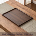 MRectangular Bamboo Wooden Decorate Tray Walnut Serving Display Plate