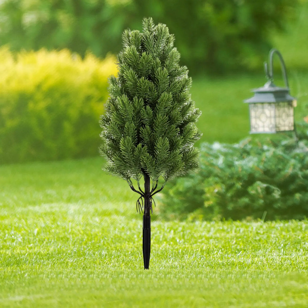 Garden Artificial Topiary Tree Ground Stake Realistic Outdoor Zpaxo Green