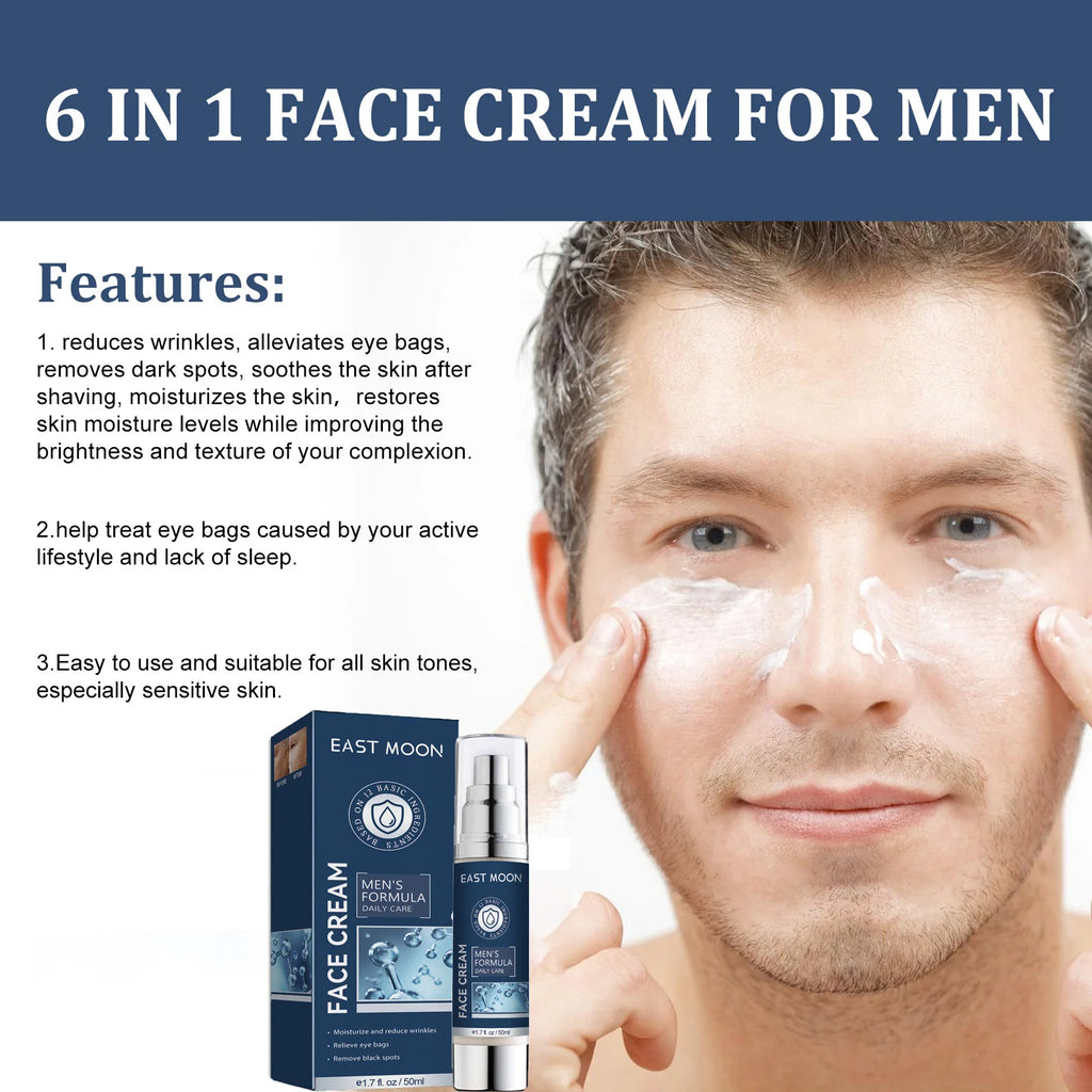 6-in-1 Men's Face Moisturizer Cream | Hydrate & Brighten Men's Face Cream Zpaxo