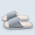 Japanese-style Striped Women's Slippers Slip-on Breathable Indoor