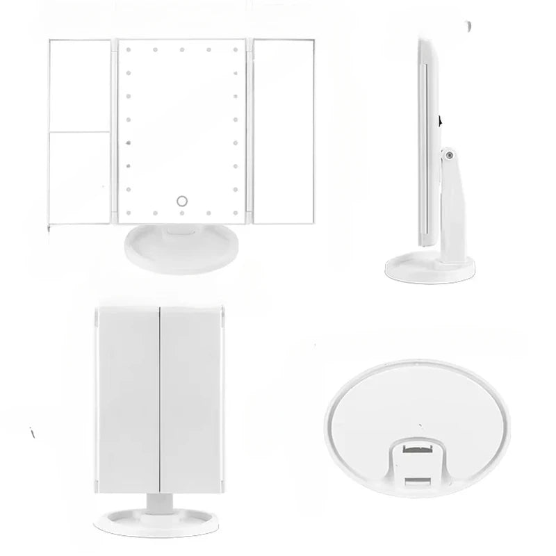 LED Vanity Makeup Mirror Touch Control Adjustable Lighting 1X 2X 3X