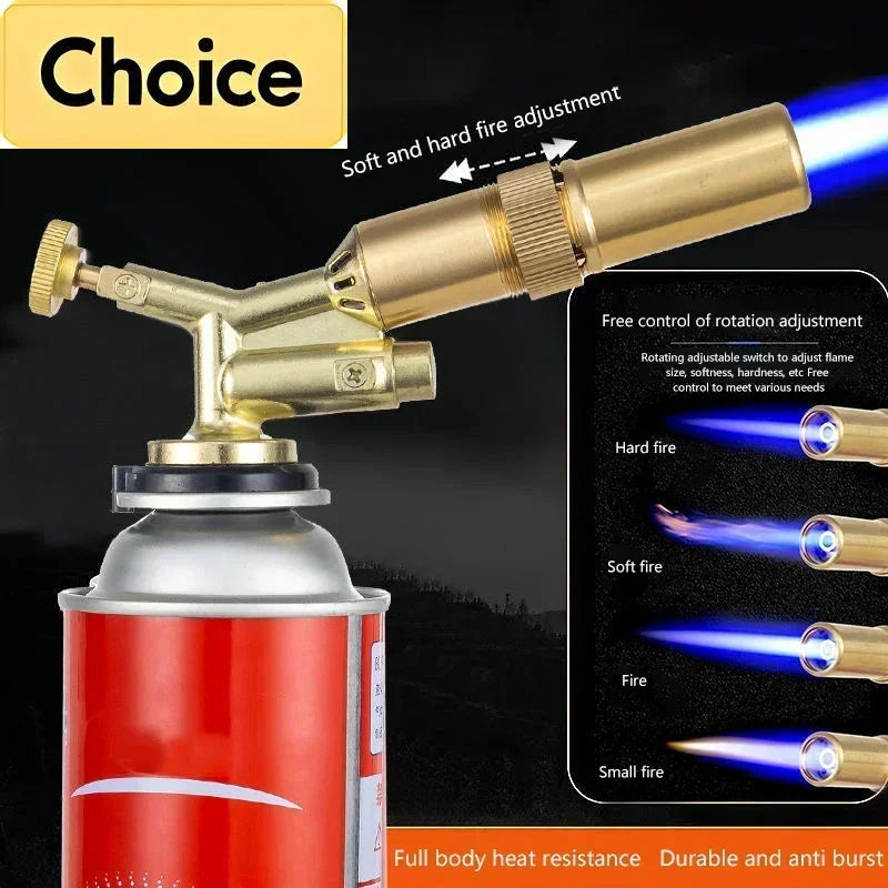 Portable Welding Gas Torch Flame Butane Burner Outdoor Camping BBQ Lighter Flamethrower Kitchen Supplies Welding Equipment Zpaxo Default Title