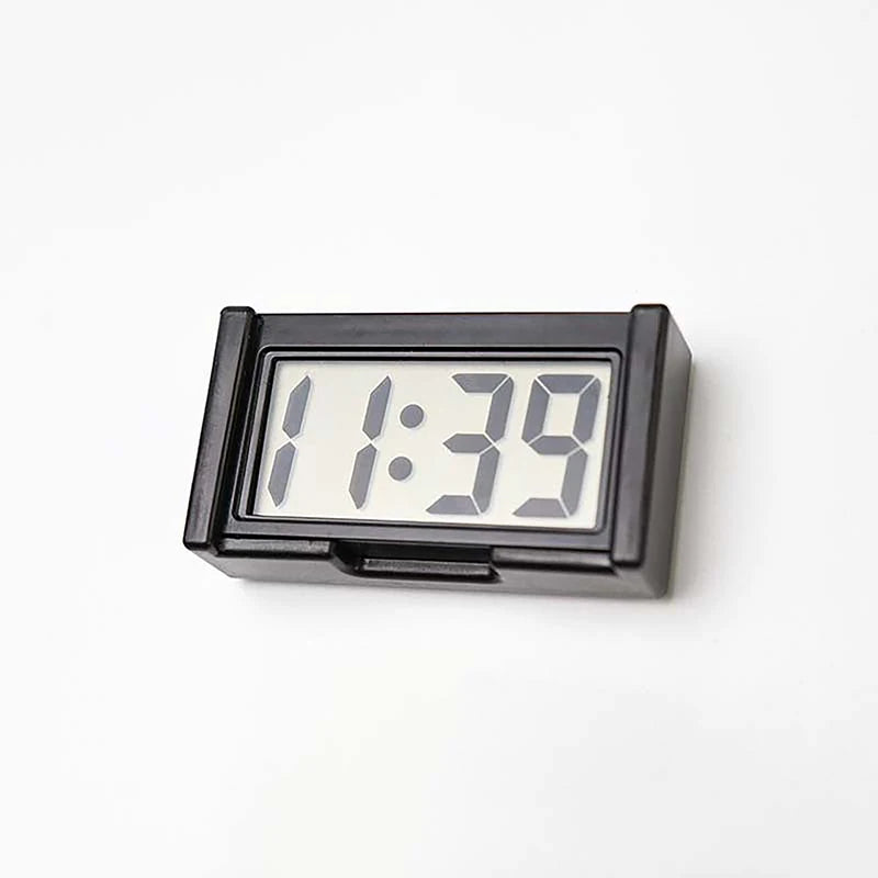 Mini Battery Powered Digital Desk Clock Time Date 12-hour Display Table Clock Wall-mounted LCD Clock With AG10 Battery Zpaxo GRAY