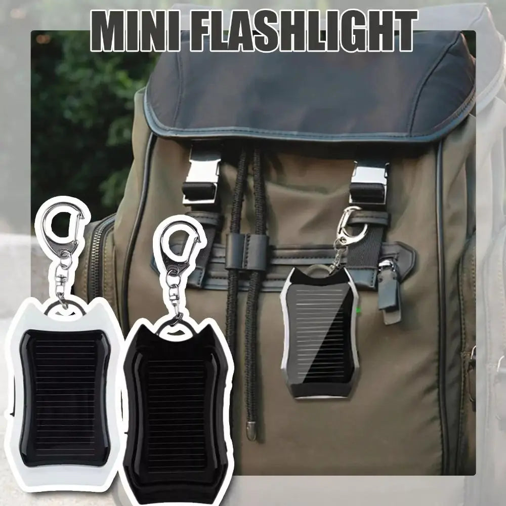 3 LED Light Solar Keychain Universal USB Output Mini Lights Emergency Zpaxo