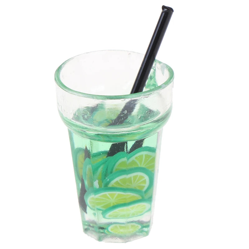 ▶1Pcs 1:12 Scale Cup Drink For Dollhouse Miniature Toy Doll Food Kitchen Accessories Zpaxo Green