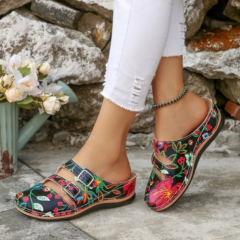 Women Slippers 2026 New Mixed Colors Outdoor Shoes for Women Casual Beach Large Size Wedge Sandals Fashion Slippers Slides Women Zpaxo