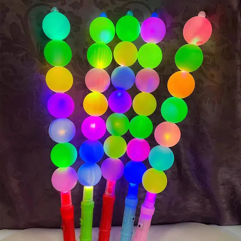 LED Glowing Sticks Sugar Gourd Candied Haws Light Up Stick Neon Party