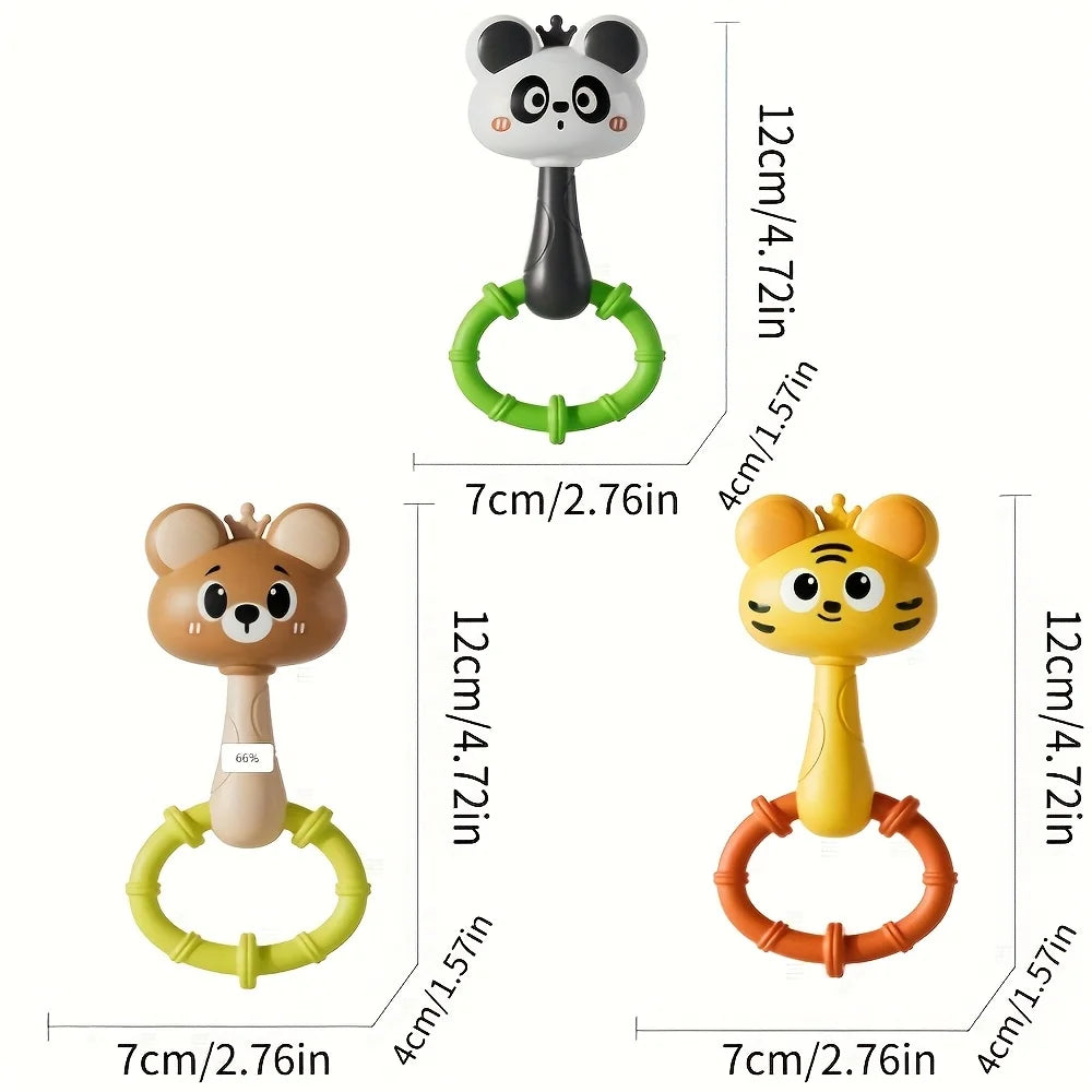 Bear Tiger Hand Chime Toy Learning Sensory Music Sound Fine Motor