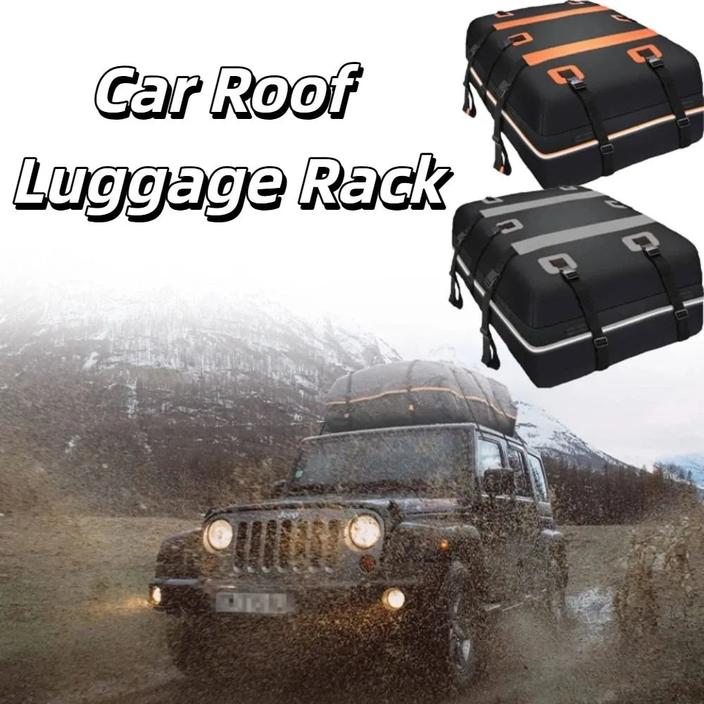 Waterproof PVC Car Roof Bag 15 Cubic Feet Heavy Duty Rooftop Cargo Zpaxo