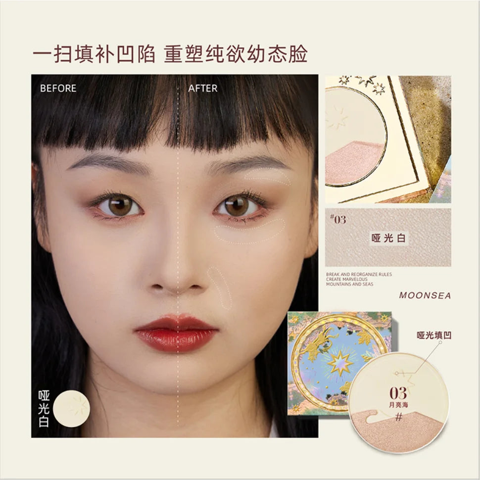 Girlcult Highlighter Palette Matte Stain Shimmer Texture Highlighting Zpaxo 03